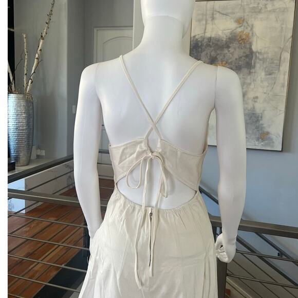 Washed Cotton Jumpsuit in Ecru - Picture 11 of 16